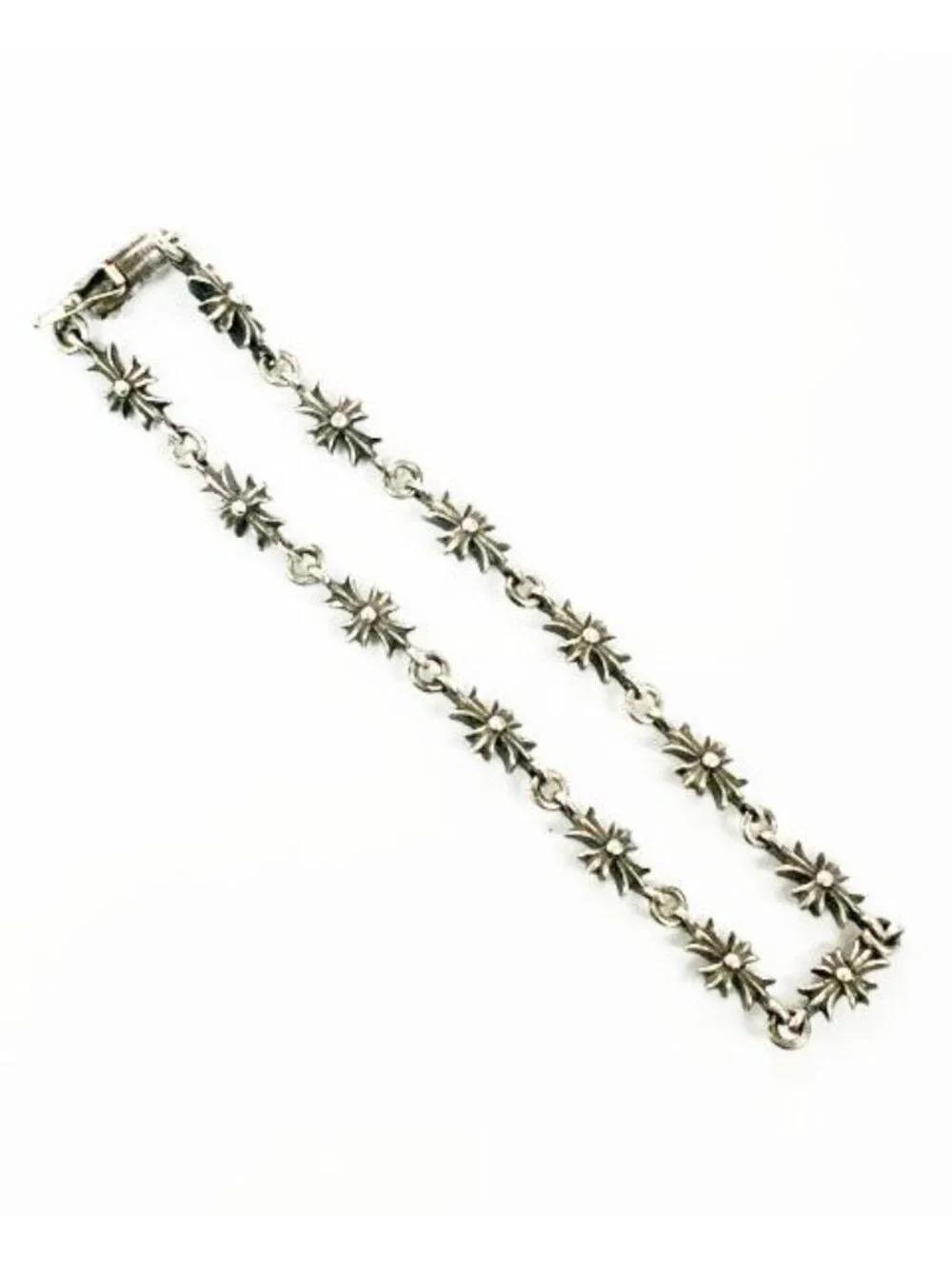 Chrome Hearts Tny CH Pls Tiny CH Plus Bracelet Silver 13 Links